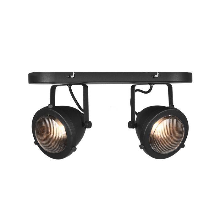 Spot Moto | Metaal | led Zwart 2 Lichts