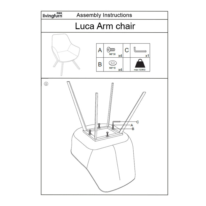 Eetkamerstoel Luca | Draaipoot 180° | Boucle | Leaf Brown