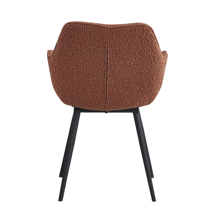 Eetkamerstoel Luca | Draaipoot 180° | Boucle | Leaf Brown