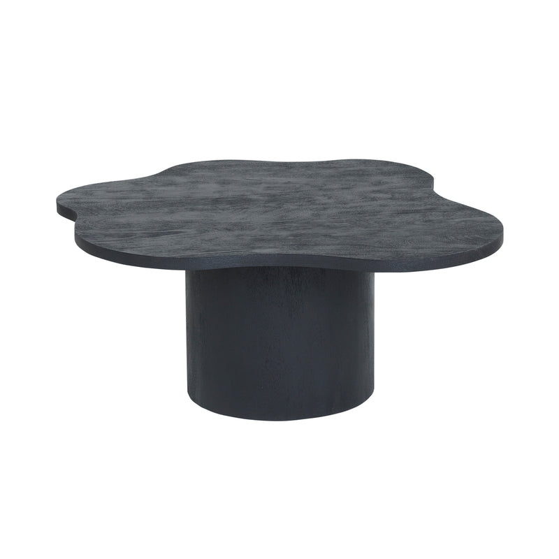 Fiore | Massief Mangohout - Zwart - Gelakt | 98 x 40 cm | salontafel , Black