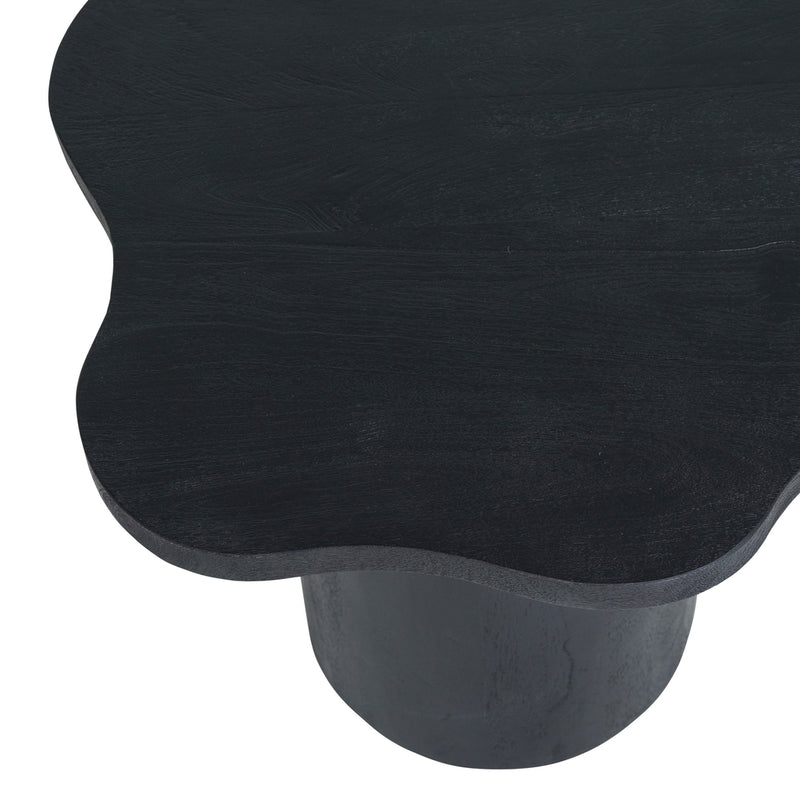 Fiore | Massief Mangohout - Zwart - Gelakt | 98 x 40 cm | salontafel , Black