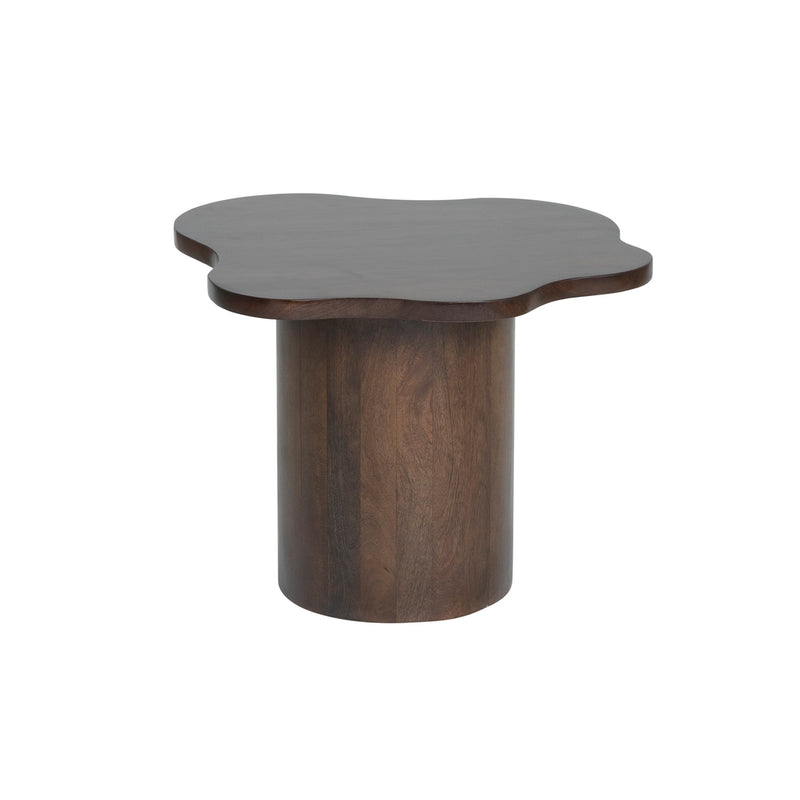 Fiore | Massief Mangohout - Brown Walnut - Gelakt | 65 x 45 cm | bijzettafel , Mango