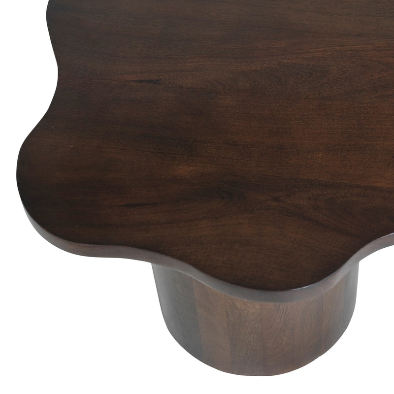 Fiore | Massief Mangohout - Brown Walnut - Gelakt | 65 x 45 cm | bijzettafel , Mango