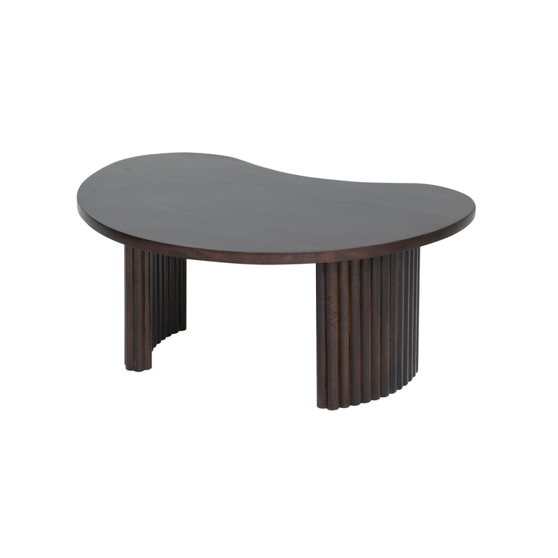 Firenze | Massief Mangohout - Brown Walnut - Gelakt | 85 x 37 cm | salontafel , boon vorm
