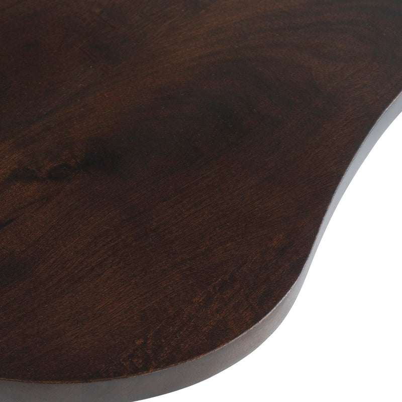 Firenze | Massief Mangohout - Brown Walnut - Gelakt | 85 x 37 cm | salontafel , boon vorm