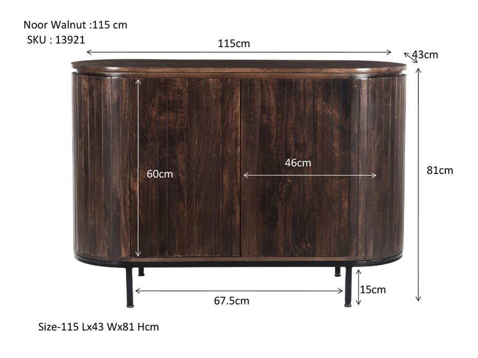 Noor Walnut | 115 x 81 cm | 115cm