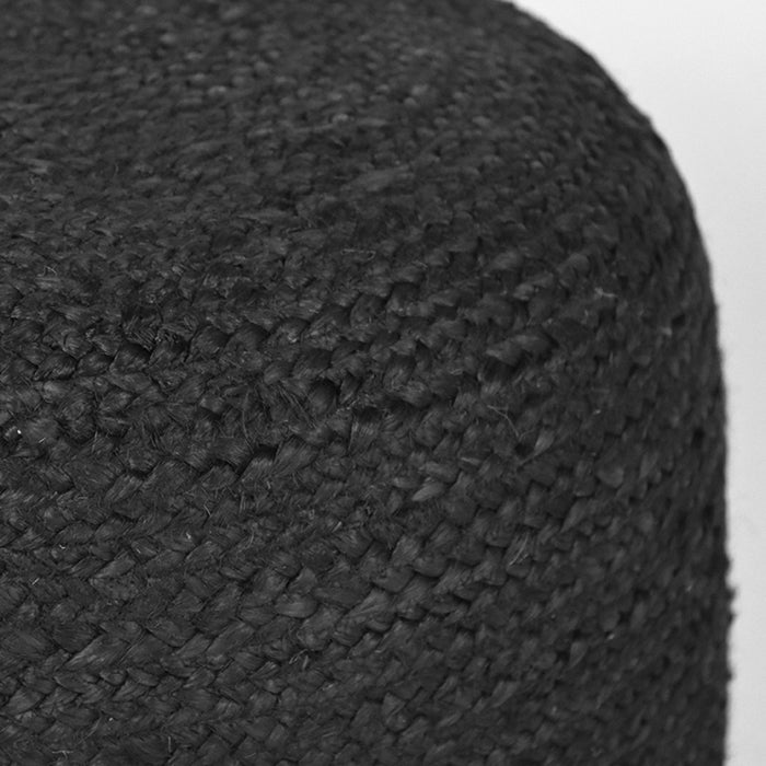 Poef Jute | Jute | Zwart 50 cm