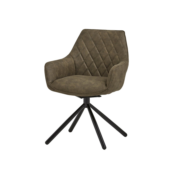 Eetkamerstoel Rebel Spider | Draaipoot 180° | Olive 411