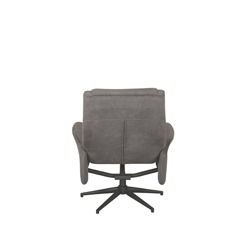 Fauteuil Bergen | Antraciet | Cosmo | Relaxfauteuil + Ottomane 77x76x105 cm