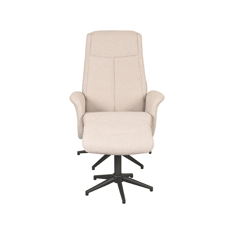 Relaxfauteuil Bergen | Boucle | + Ottomane 77x76x105 cm