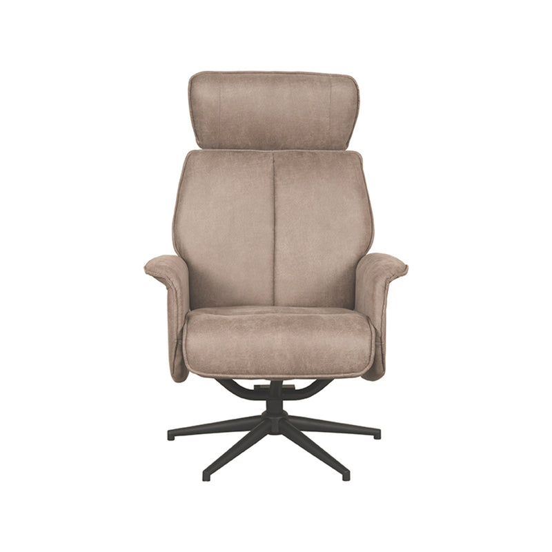 Fauteuil Verdal | Taupe | Micro Suede | Relaxfauteuil 77x79x109 cm