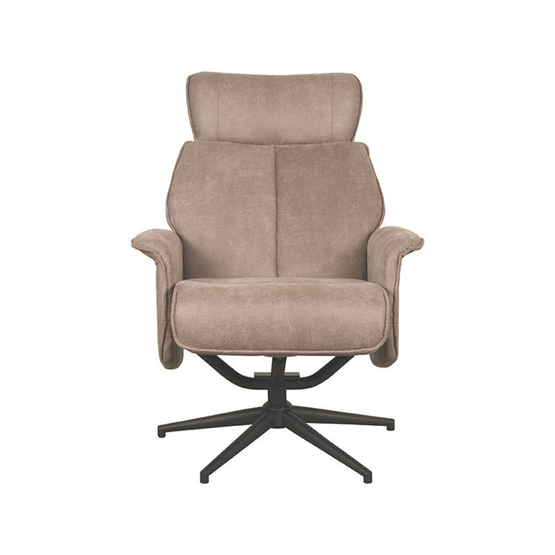 Fauteuil Verdal | Taupe | Micro Suede | Relaxfauteuil 77x79x109 cm