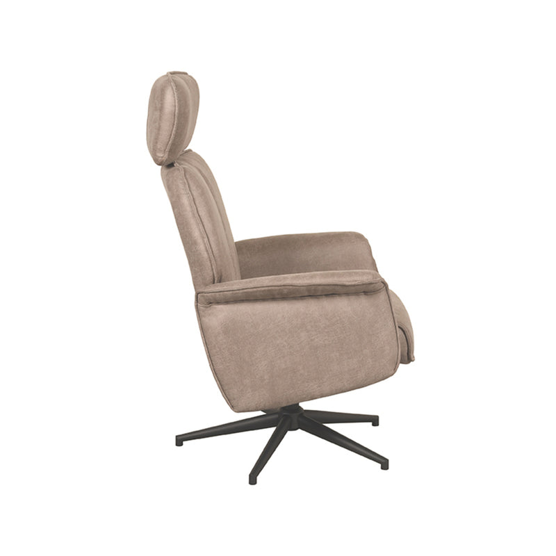 Fauteuil Verdal | Taupe | Micro Suede | Relaxfauteuil 77x79x109 cm