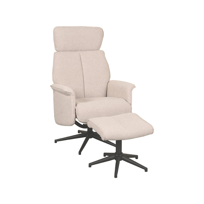 Relaxfauteuil Verdal | Boucle | + Ottomane 77x79x109 cm