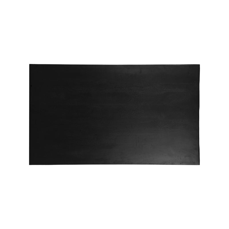 Eettafel Tafelblad | Mangohout | Eetkamertafel Straight Edge Zwart 120 cm Straight