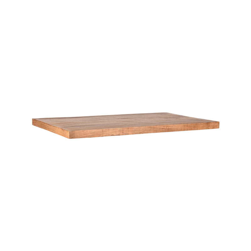 Eettafel Tafelblad | Mangohout | Eetkamertafel Straight Edge Rough 120 cm Straight
