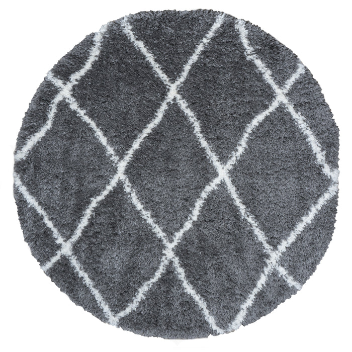 Vloerkleed Jeffie Grey Rond ø120 cm