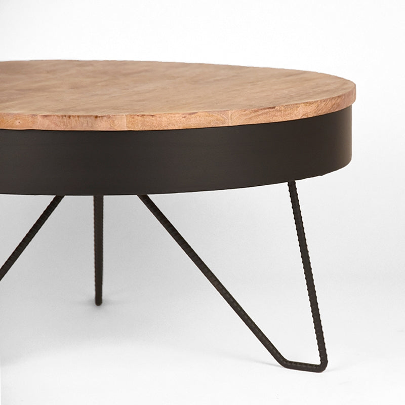 Salontafel Saran - Zwart - Metaal - Rond - 80 cm