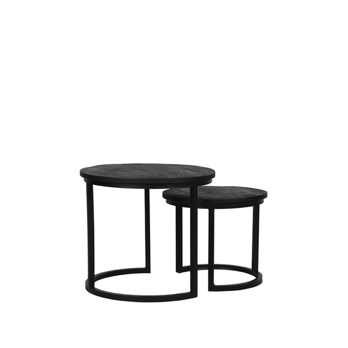 Salontafel Duo - Zwart - Mangohout