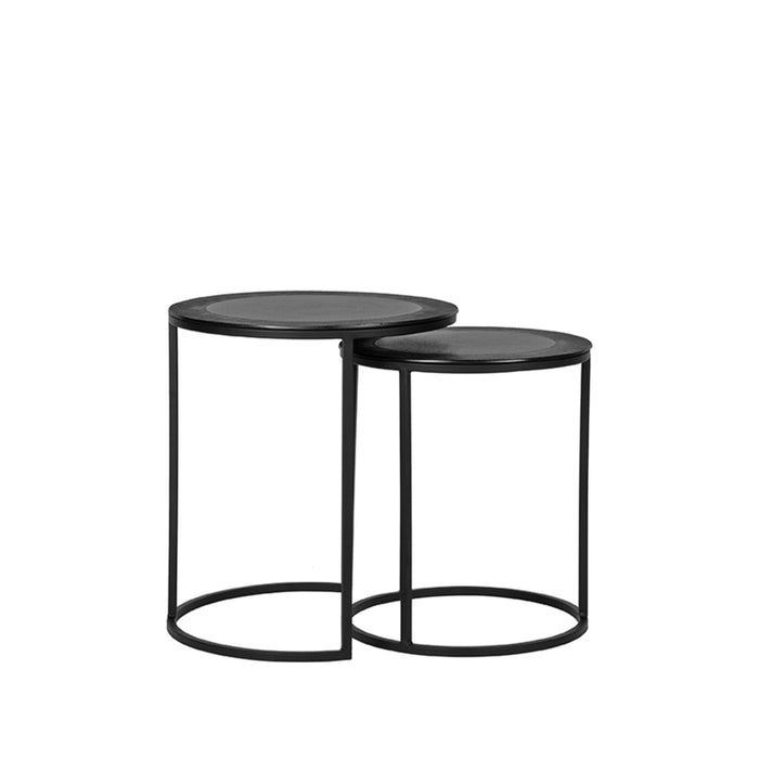 Salontafel Set Pair - Zwart - Metaal - 40 cm