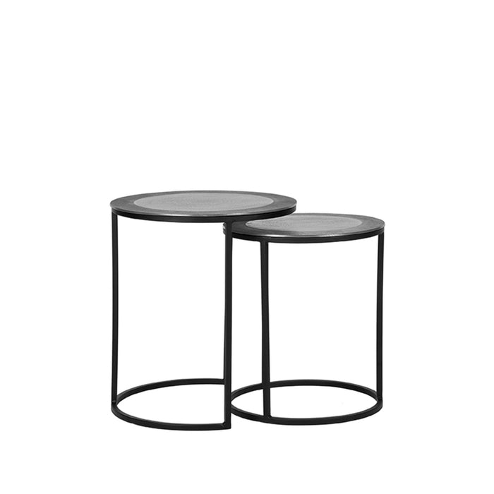 Salontafel Set Pair - Antiek ash - Metaal - 40 cm