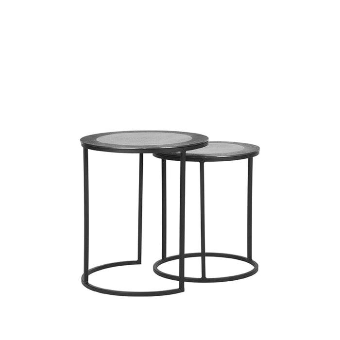 Salontafel Set Pair - Antiek ash - Metaal - 40 cm