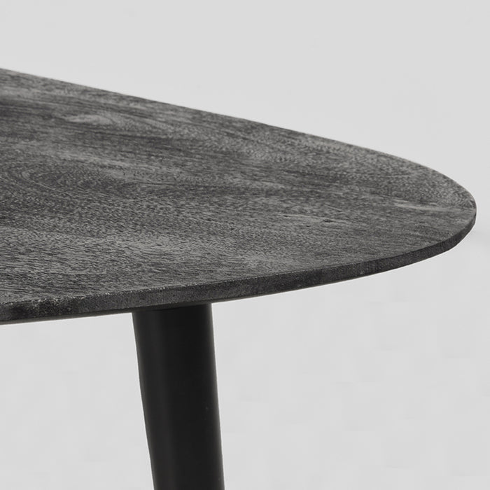 Salontafel Set Rock - Zwart - Mangohout