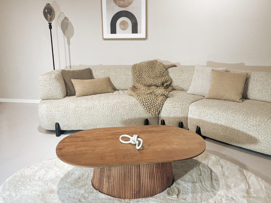 Salontafel Salvator | Ovaal | Naturel | 120cm