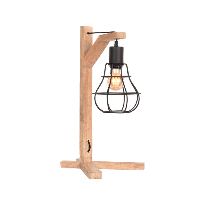 Tafellamp Drop | Mangohout | Zwart