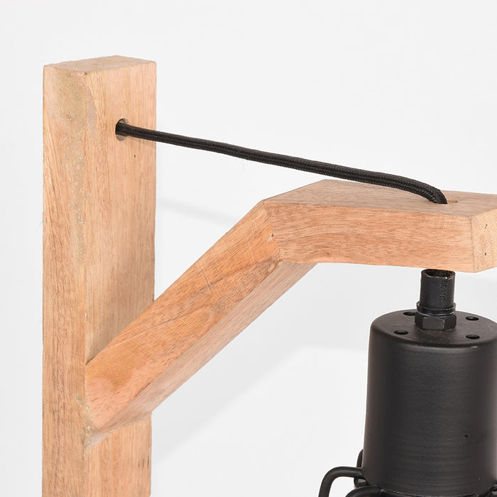 Tafellamp Drop | Mangohout | Zwart