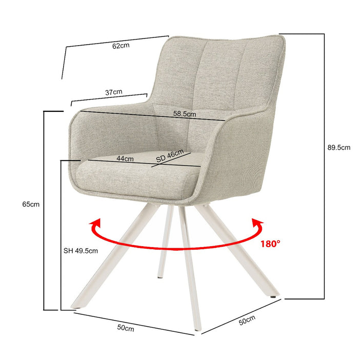 Eetkamerstoel Tori | Sand Natural | Brix