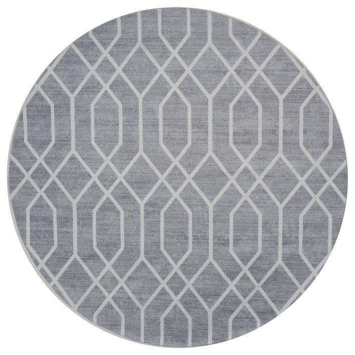 Vloerkleed Pattern Rond Grijs ø200 cm