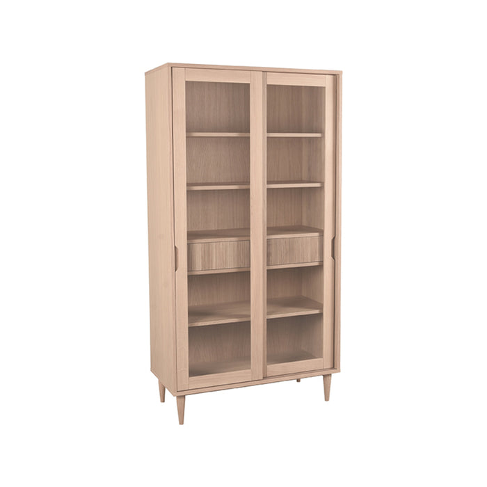 Vitrinekast Jule | Eiken | 100x49x180 cm