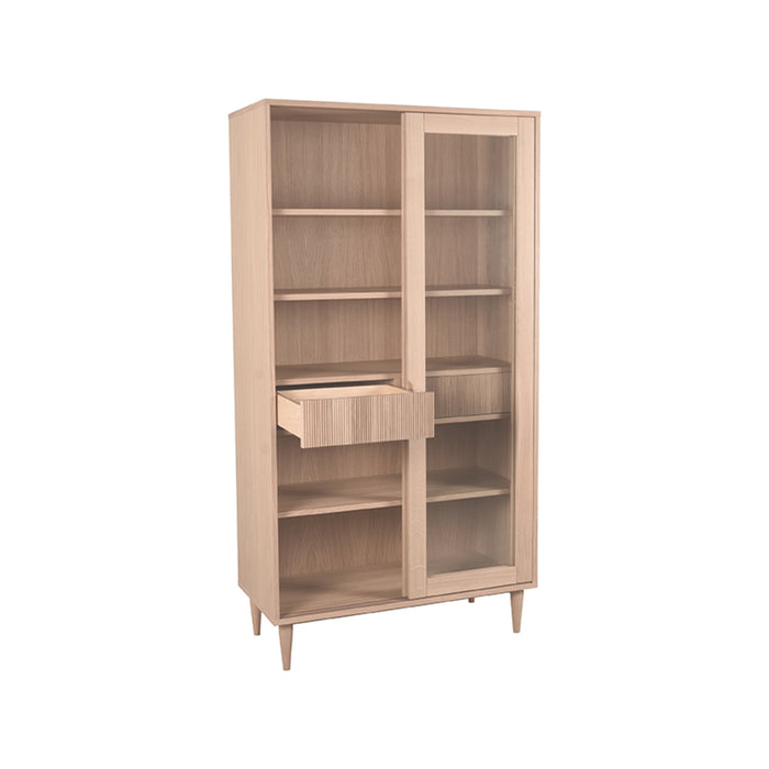 Vitrinekast Jule | Eiken | 100x49x180 cm