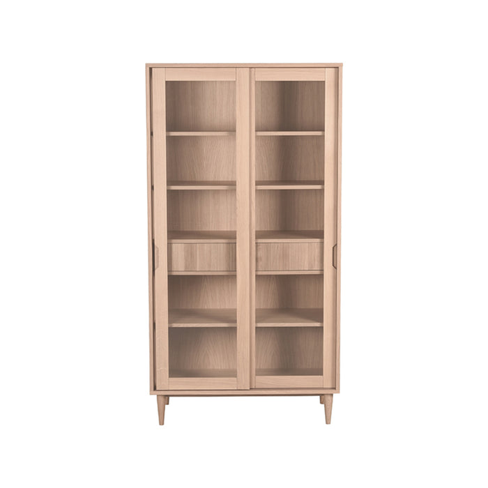 Vitrinekast Jule | Eiken | 100x49x180 cm
