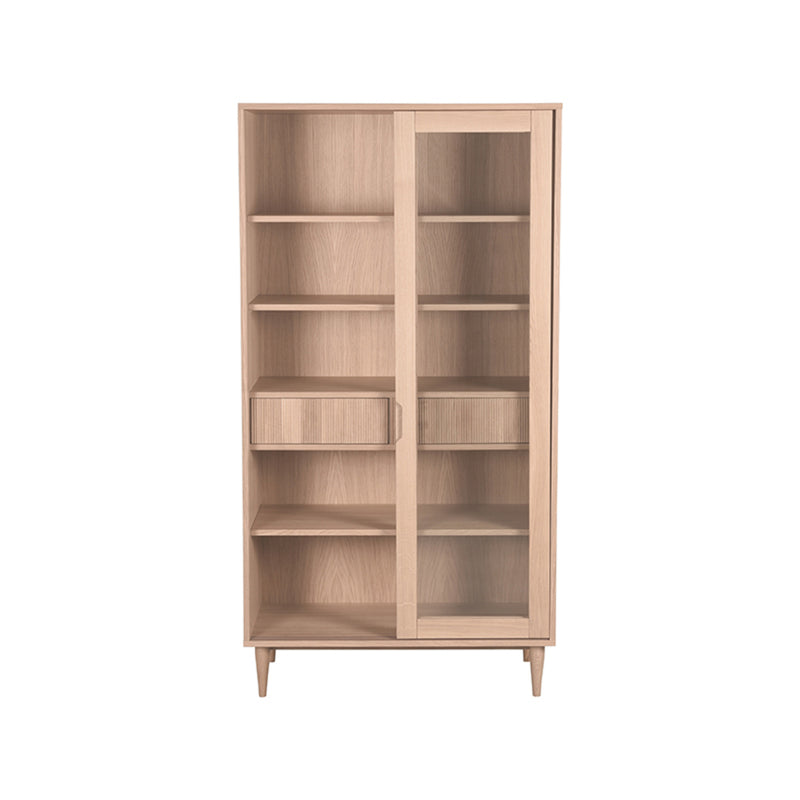 Vitrinekast Jule | Eiken | 100x49x180 cm