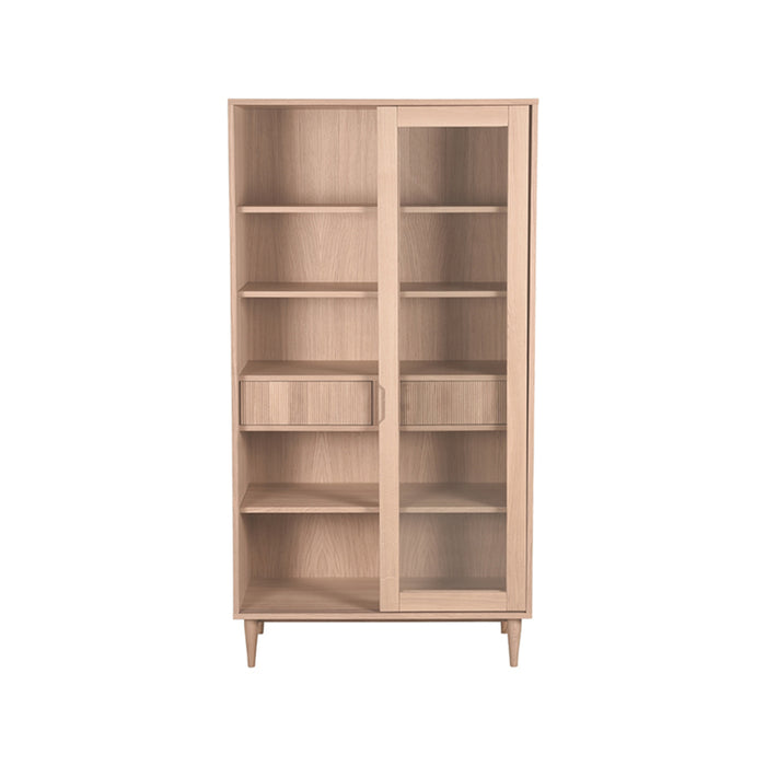 Vitrinekast Jule | Eiken | 100x49x180 cm