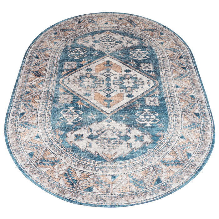 Vloerkleed Laria Blue 4 - Ovaal 160 x 230 cm