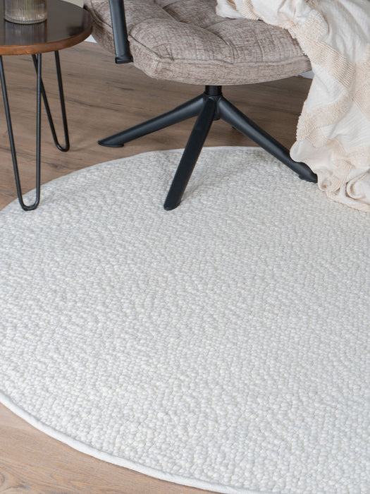 Vloerkleed Stone White Rond ø160 cm