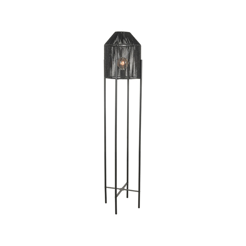 Vloerlamp Ibiza | Jute | Zwart