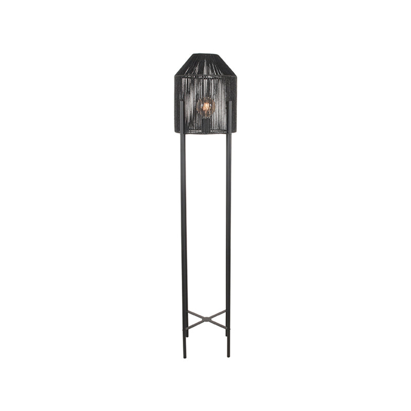 Vloerlamp Ibiza | Jute | Zwart