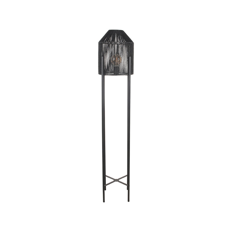 Vloerlamp Ibiza | Jute | Zwart